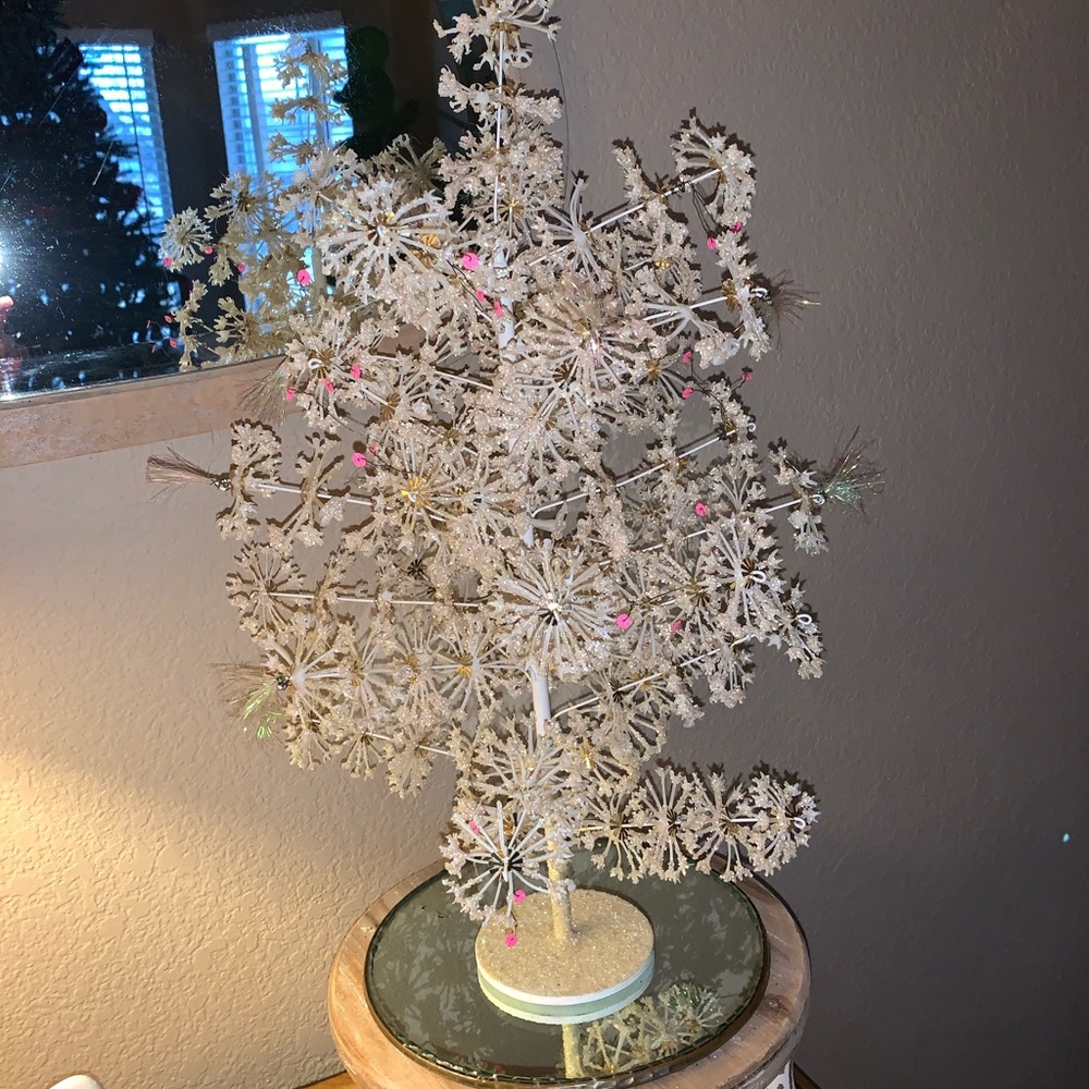 Free People White Sparkle Tabletop Tree